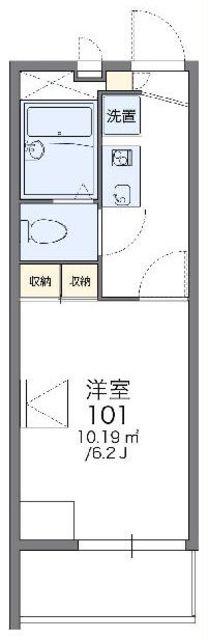 レオパレスウィンドミル(1K/2階)の間取り写真