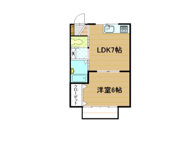 ヴィラージュ飯田N(1LDK/1階)の間取り写真