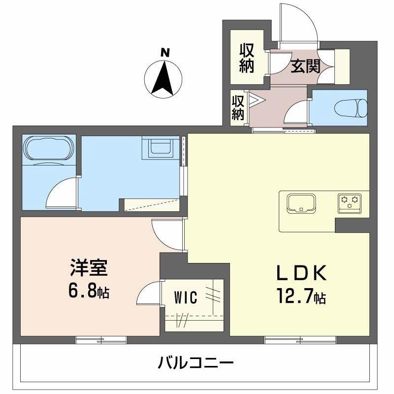 和の杜 江坂(1LDK/2階)の間取り写真