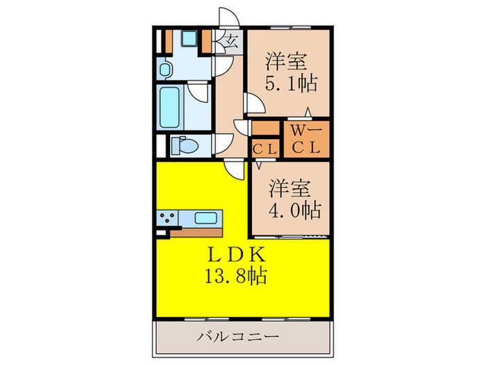 グレイス善(2LDK/1階)の間取り写真
