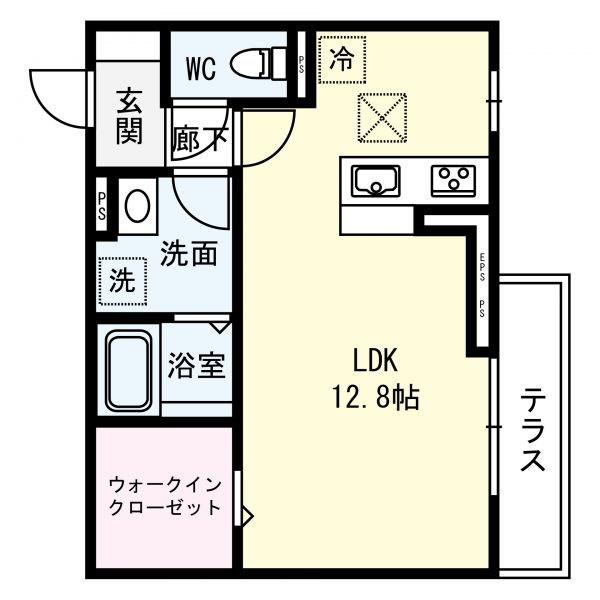 GROWTHマンション(ワンルーム/1階)の間取り写真