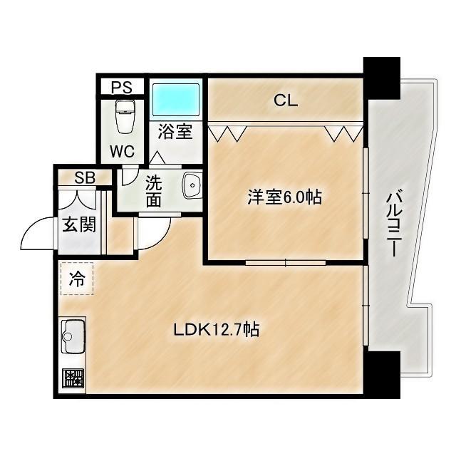 朝日プラザ大宝EP(1LDK/2階)の間取り写真