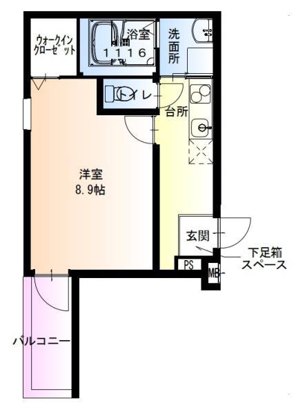 フジパレス百舌鳥駅南1番館(1K/3階)の間取り写真