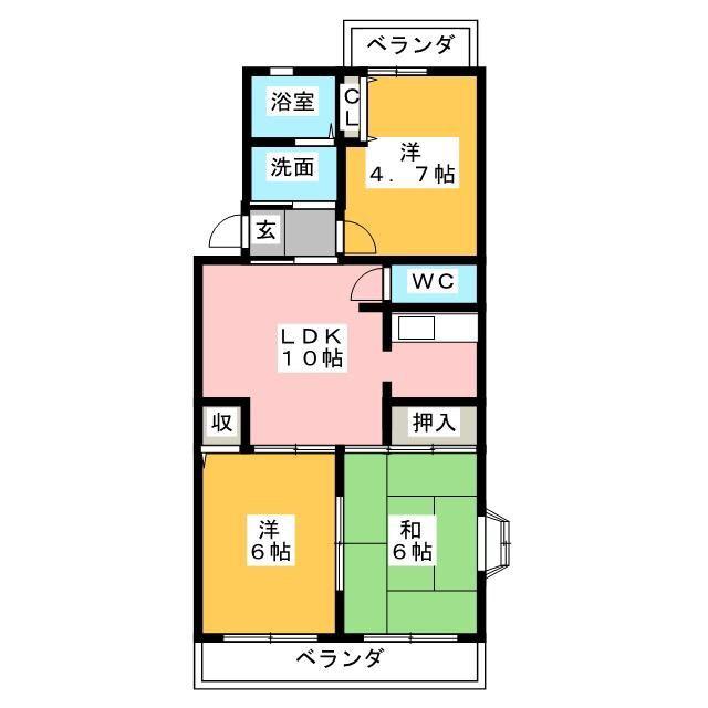 JEAN PALACE 21(3LDK/1階)の間取り写真