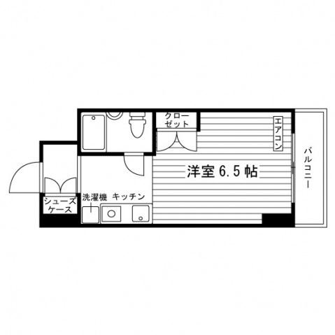 スクエア昭島(1K/3階)の間取り写真
