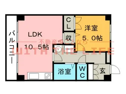 コーポラスF3(1LDK/3階)の間取り写真