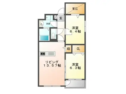 YS REVE  (2LDK/3階)の間取り写真