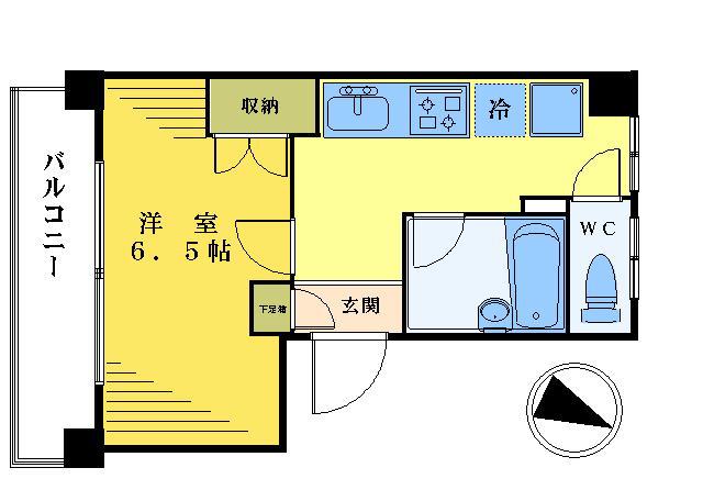 アネックスM(1K/3階)の間取り写真