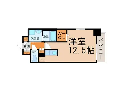 PARKBEAR大須(ワンルーム/4階)の間取り写真