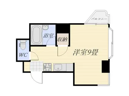 ABITARE CHUO(ワンルーム/4階)の間取り写真
