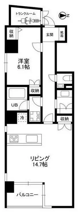 COCOSPACE麻布十番 4階階 間取り