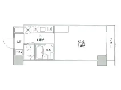 シャルムペンシオン西蒲田(1K/5階)の間取り写真