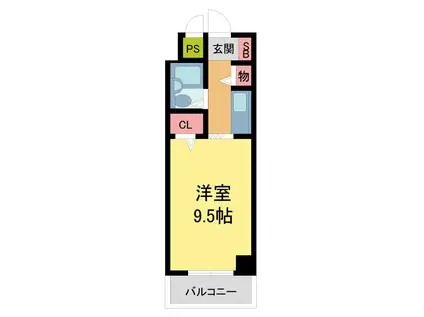 タケダビル95(1K/8階)の間取り写真