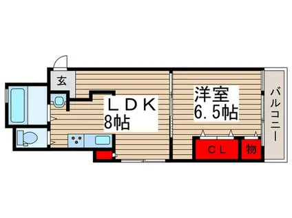 新所沢第一コーポラス(1LDK/3階)の間取り写真
