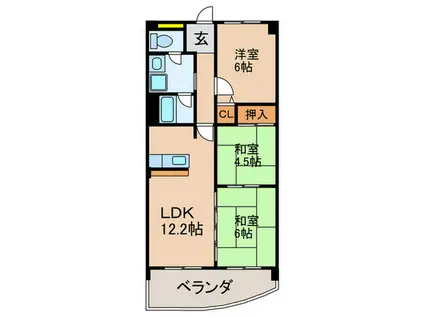 ラポート曽谷(3LDK/1階)の間取り写真