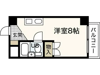 第4ファニー幸(ワンルーム/3階)の間取り写真