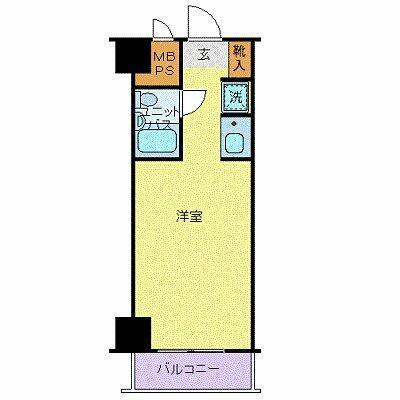 ルイシャトレ恵比寿(ワンルーム/3階)の間取り写真