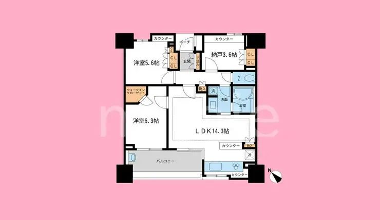 KDXレジデンス町田 7階階 間取り