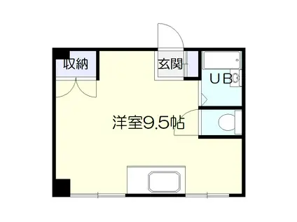 ハイツユニバーシティ 鹿児島市(ワンルーム/1階)の間取り写真