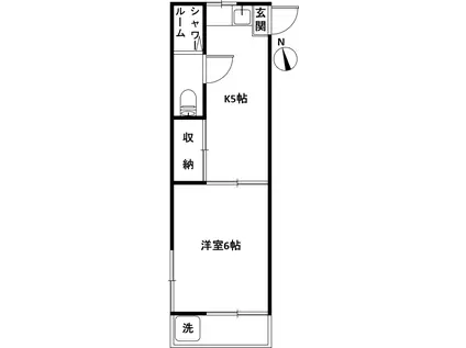 河野ビル(1K/3階)の間取り写真