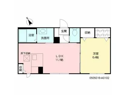 シャーメゾン上代 (1LDK/1階)の間取り写真