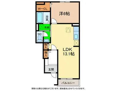 モン・エトワール(1LDK/1階)の間取り写真