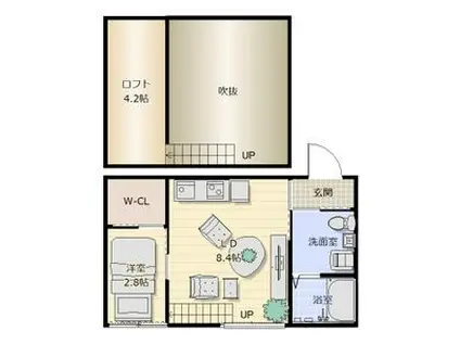 PREMIUM LIFE M(1LDK/1階)の間取り写真