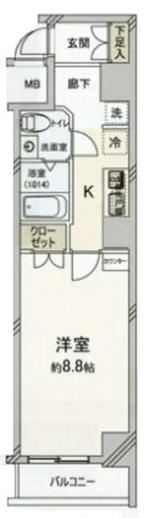 ラ・シード東神奈川駅前 7階階 間取り