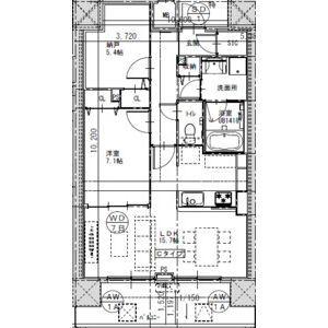 さくらHILLS ROKUBAN PLATINUM RESIDENCE(2LDK/10階)の間取り写真