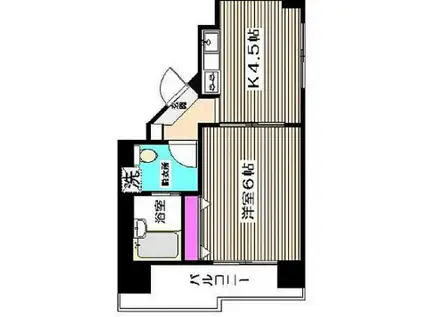 BLDトルース(1LDK/5階)の間取り写真