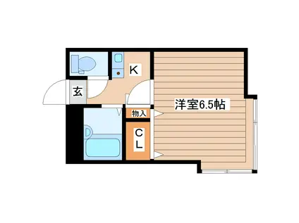 AINATAGOBASHI(1K/3階)の間取り写真