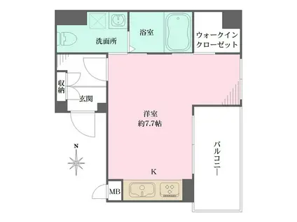 ER COURT王子公園(ワンルーム/6階)の間取り写真