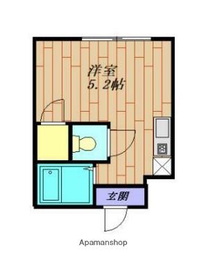 アルテ北久里浜(ワンルーム/1階)の間取り写真