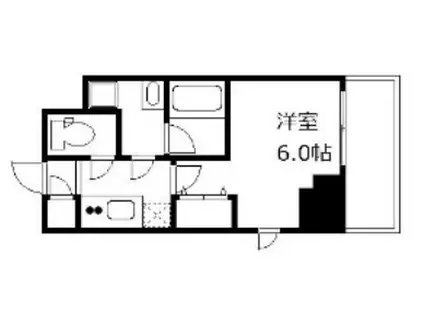 ルミード横濱吉野町(1K/4階)の間取り写真