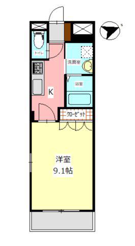 ファレノプシス(1K/1階)の間取り写真