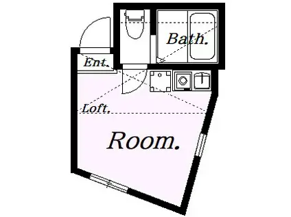 ユナイト本牧クリストフの杜(ワンルーム/1階)の間取り写真