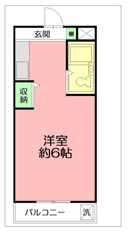 タプラ下荻野(ワンルーム/3階)の間取り写真