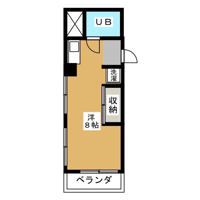 サンハイツ田辺(ワンルーム/2階)の間取り写真