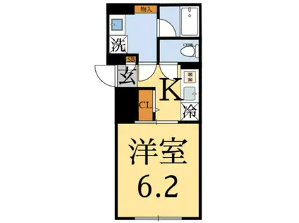 コンポジット清澄ウエスト(1K/4階)の間取り写真