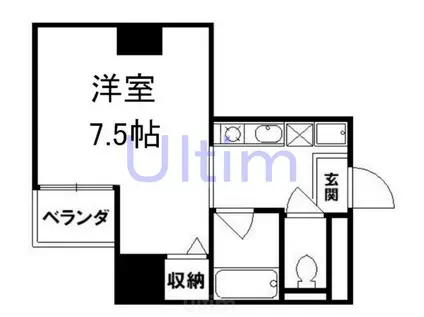 インテルビル(1K/5階)の間取り写真