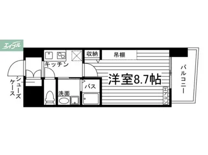 フォレスタ岡山医大前(1K/11階)の間取り写真