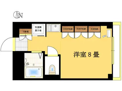 メゾン高徳(1K/2階)の間取り写真