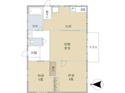 練馬区早宮一丁目 1階部分(2LDK/1階)の間取り写真