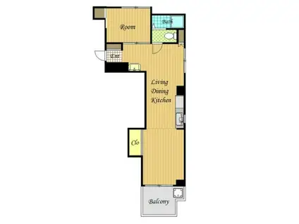 タカノフラット(1LDK/5階)の間取り写真