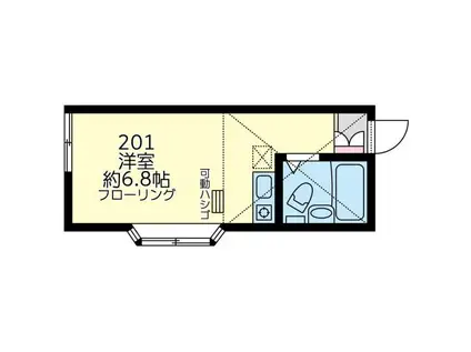 ユナイトステージ和田町弐番館(ワンルーム/2階)の間取り写真