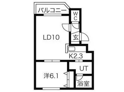 コパン栄通(1LDK/4階)の間取り写真