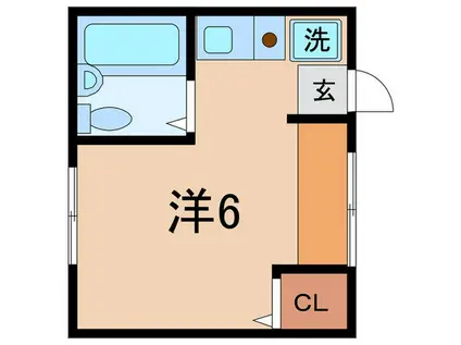 コーポ折原(ワンルーム/1階)の間取り写真