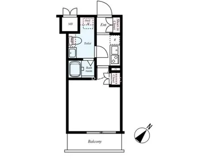 レガリス品川サウス(1K/4階)の間取り写真