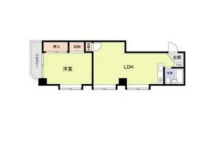 プラザ宿町(1LDK/3階)の間取り写真