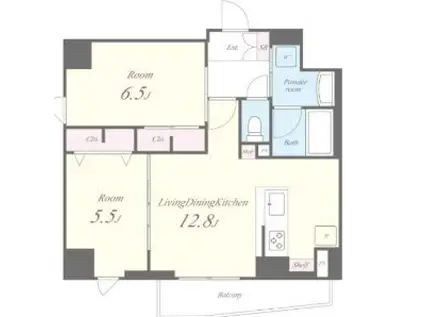 サントゥール駒込(2LDK/7階)の間取り写真
